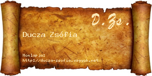 Ducza Zsófia névjegykártya