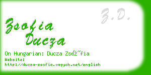 zsofia ducza business card